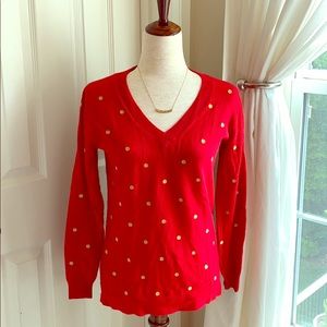 ❤️J Crew color block v-neck sweater